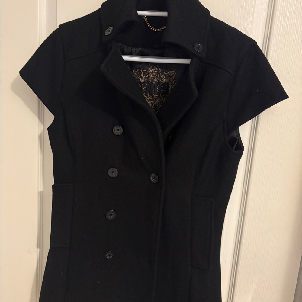 Black Wool Women's vest